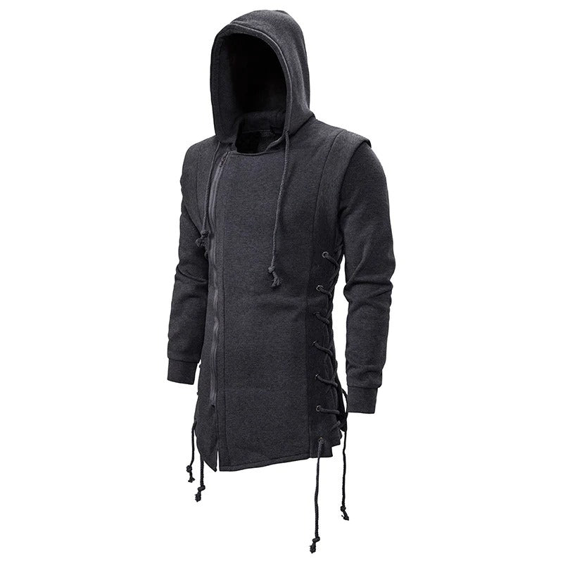 Men's Zipper Long Hoodie