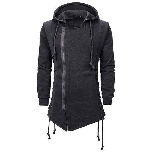 Men's Zipper Long Hoodie