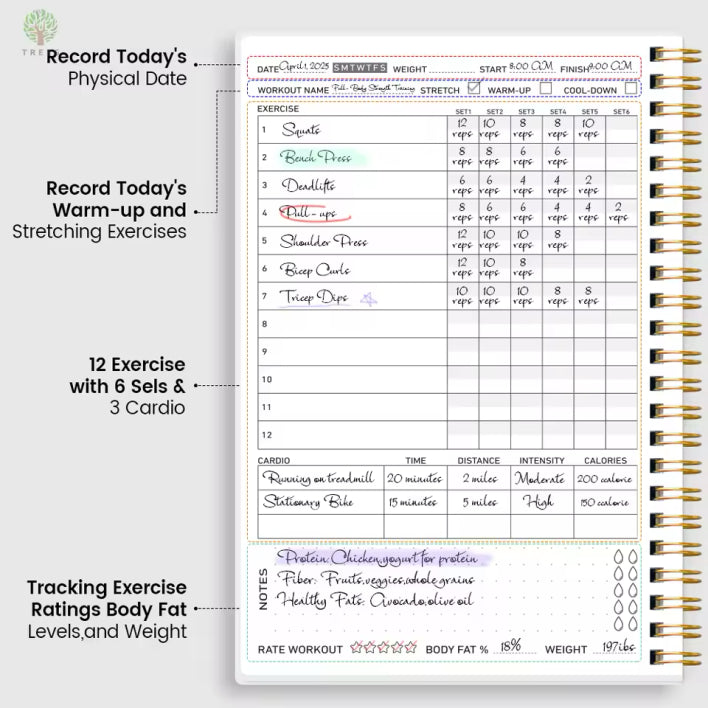 Fitness Planning Notepad