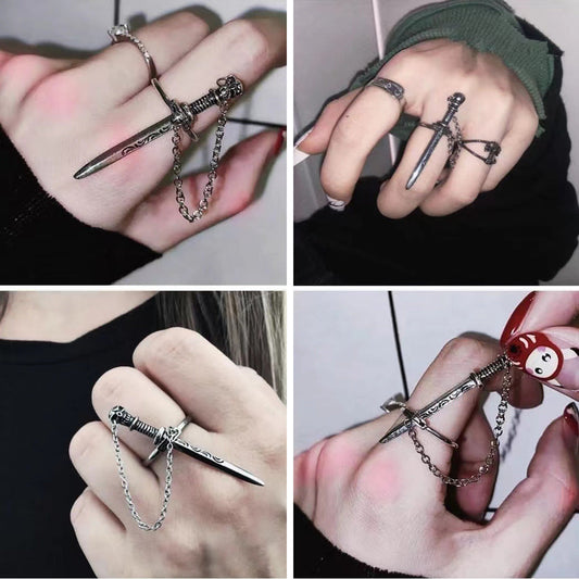 Stainless Steel Goth Sword Ring